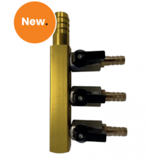 O2 - Distribuidor de Aço Inoxidável (8mm 3 saídas)  O2 - Distribuidor de Aço Inoxidável (8mm 3 saídas)